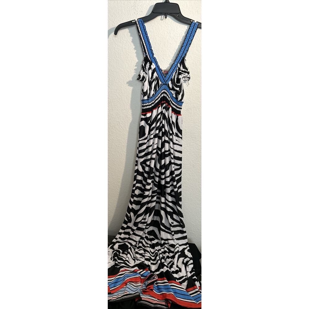 Women’s Ace Fashion Black Multi Color Summer Dress NWT X-Large